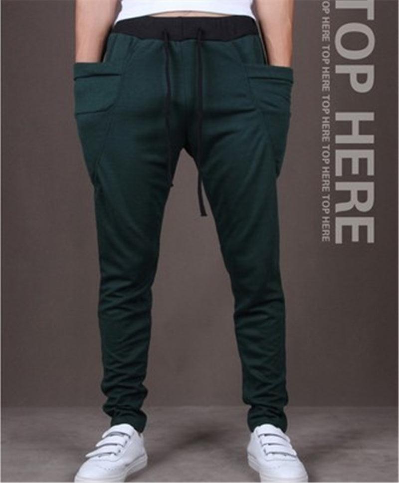 Men&#39;s Slim Fit Casual Pants Sports Pants Men&#39;s Pockets Fashion Sports Street Style Pants Boys&#39; Hip Hop Pants