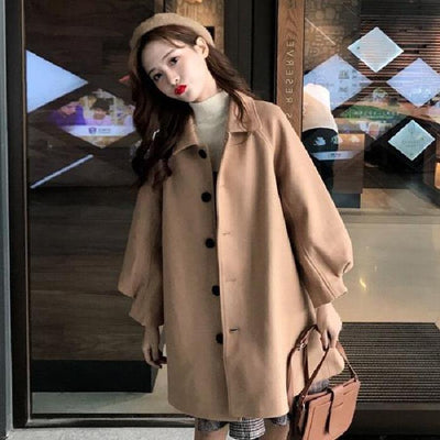 2021 Autumn and Winter New Women's Coat Middle and Long Warm Woolen Coat Womanliness Wool Coat Jacket Women