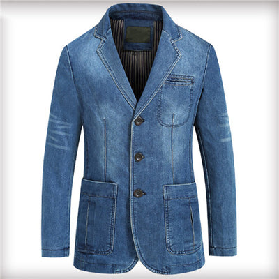 European Style Men &#39;s Denim Jackets Streetwear Brand Design American Style Mens Jeans Suit Jacket and Coat Plus Size 4XL C1591