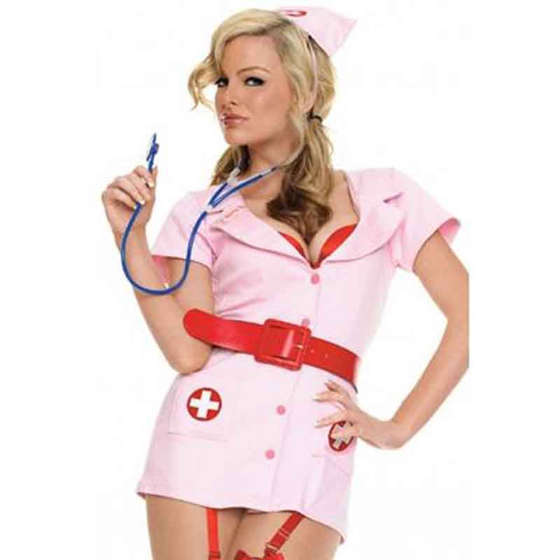 Pink  Costume Cosplay Fancy Erotic Lingerie Dress Sexy  Role Play Games Halloween Costume For Women Uniforms