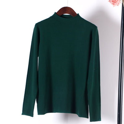 Autumn New Sweater for Female Rolled Slim Bottom Women&#39;s Shirt Winter Solid Color Sweater SW897