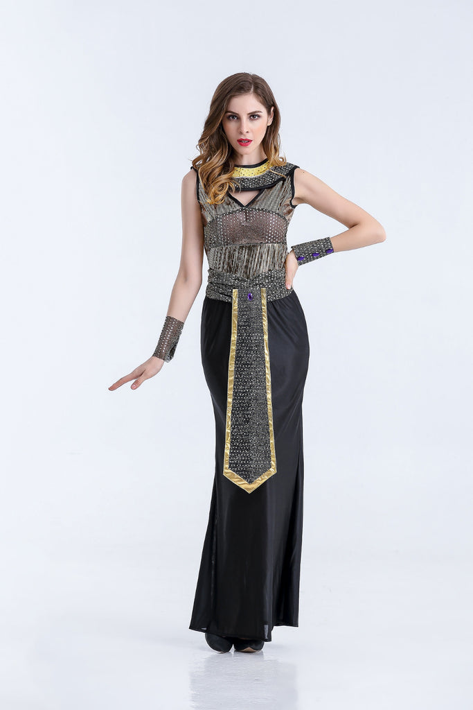 M-XL Ancient Egypt Egyptian Pharaoh Cleopatra Princess Costume Queen Of the Nile Cosplay Clothing Adult Halloween Fancy Dress