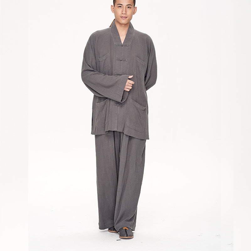 Ciyuan monk clothes short coat cool pure cotton thin coat in summer monk clothes Zen clothes men&#39;s and women&#39;s meditation monk