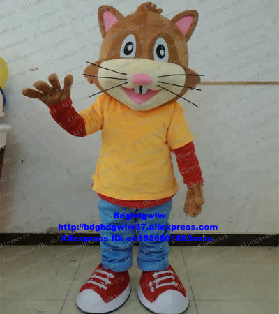 Brown Yellow Wildcat Wild Cat Caracal Ocelot Kitten Mascot Costume Cartoon Character Welcome The Doorman Sports Party zx2451