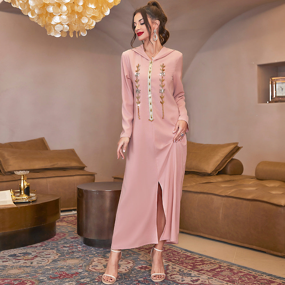 Ramadan Muslim Women Long Abaya Middle East Islamic Maxi Robe Caftan Luxury Rhinestone Arabic Turkey Dubai