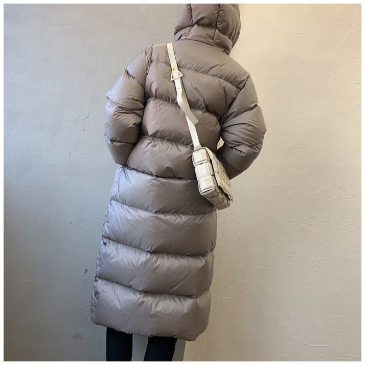 2022 Long Winter Coat Women Spliced Hooded Down Parkas Ladies New Warm Winter Jacket Women Loose Jacket Coat Clothing