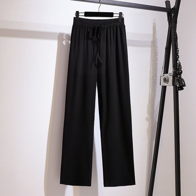 2021 ladies autumn winter Plus Size Women Clothing pants for women large casual loose cotton wide leg black long trousers 7XL