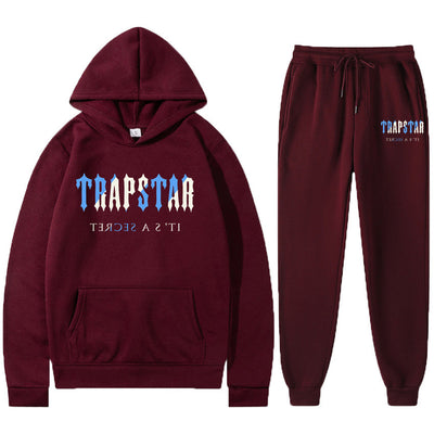 Men's Tracksuit Trend New Hooded 2 Pieces Set Hoodie Sweatshirt + Sweatpants Sportwear men's sets Trapstar Logo Man Clothing