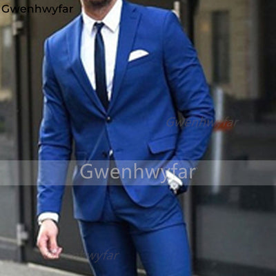 Gwenhwyfar Slim Fit Men Suits for Groomsmen 2 Piece Custom Wedding Tuxedo New Male Fashion Jacket with Pants Man Costume