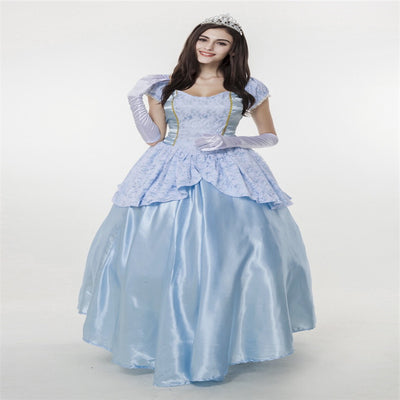 Halloween Cstumes Blue Court Dress Code Princess Sissi Fairy Tale Costume 290