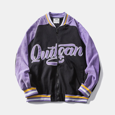 American street hip-hop retro baseball uniforms men and women loose letters embroidery tops tide brand sports jackets tide