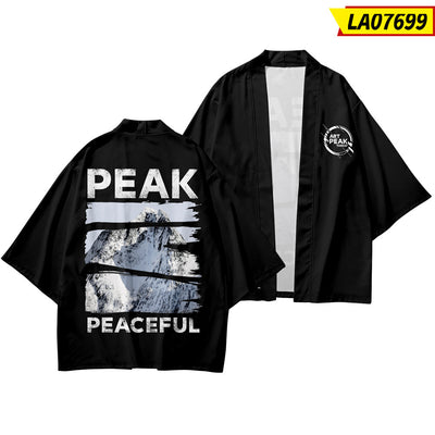 Japanese Street Samurai Harajuku Kimono Suit Men Casual Loose Thin Coat Nine-point Pants Summer Fashion Trend Mountain Cardigan