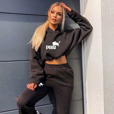 Women Sports Set 2 Pieces Set Casual Sweatshirts Pants Suit 2021 Home Hoodie Sweatpant Trouser Outfits Solid Casual Tracksuit