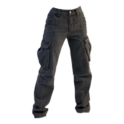 Trendy Trousers Pure Colors Cool Women Jeans Breathable Women Jeans