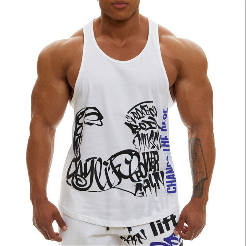 Men Bodybuilding Tank Tops Gyms Workout Fitness Cotton Sleeveless shirt Running Clothes Stringer Singlet Male Summer Casual Vest