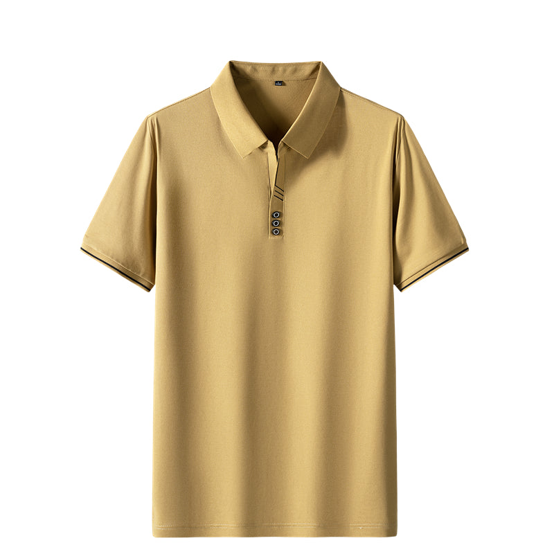 Men&#39;s Polo Shirt Summer New Men Short Sleeve T-shirt Lapel-up Loose Cotton Thin Comfortable Male Shirt Business Men Casual Tops