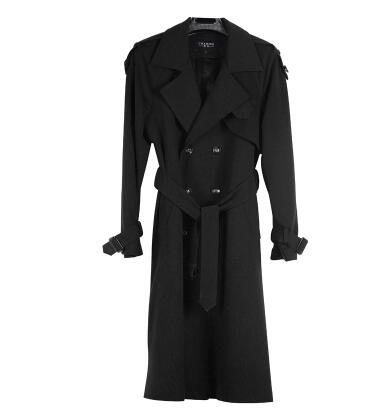 Loose trench coat men plus size 2021 ultra long double breasted coat mens fashion mens overcoats long fashion beige black 6XL