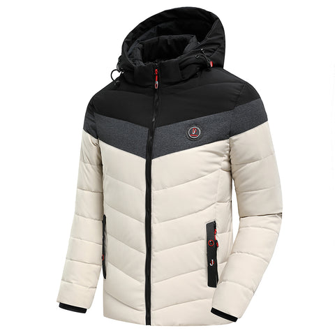 Men 2021 Winter Brand New Casual Warm Thick Waterproof Jacket Coat Men New Autumn Outwear Windproof Hat