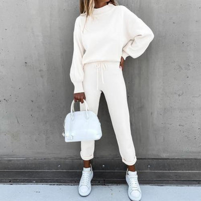 Women Autumn Long Sleeve Pullover Sweatshirt Pants Sportswear Set Tracksuit Two Piece Workout Cothes Sets