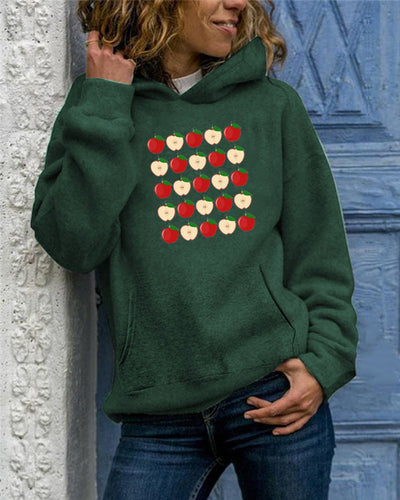 Hoodies Cartoon Tops Long Sleeve Pockets Sweatshirts Fashion Hooded Women Streetwear Women Sweatshirt
