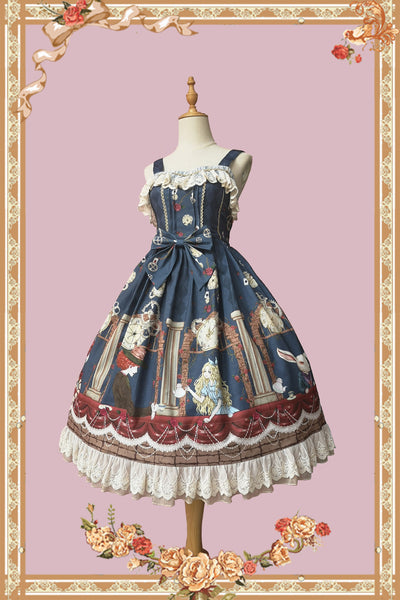Party in Timing Tower ~ Sweet Printed Lolita JSK Dress Sleeveless Party Dress by Infanta