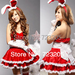 Holiday Sale!!! New Arrival 3 Colors Xmas Costume Christmas Dress Christmas Girl' Costume Women Santa Dress  Costumes