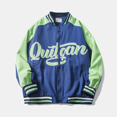 American street hip-hop retro baseball uniforms men and women loose letters embroidery tops tide brand sports jackets tide