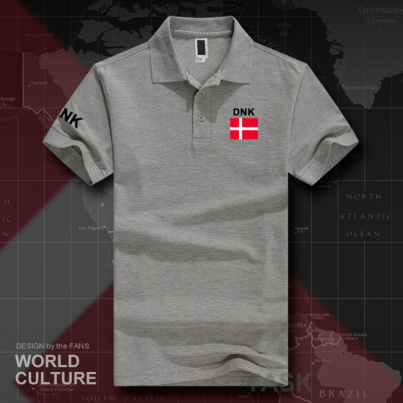Denmark Danish polo shirts men short sleeve white brands printed for country 2017 cotton nation team flag new Danmark DK DNK