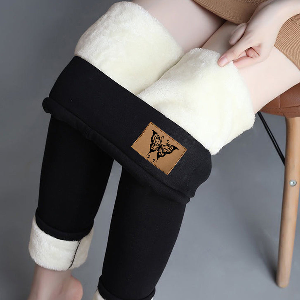 Winter Warm Leggings Knitting Velvet High Waist Elastic Thick Sock Pants Skinny Women Thermal Legging