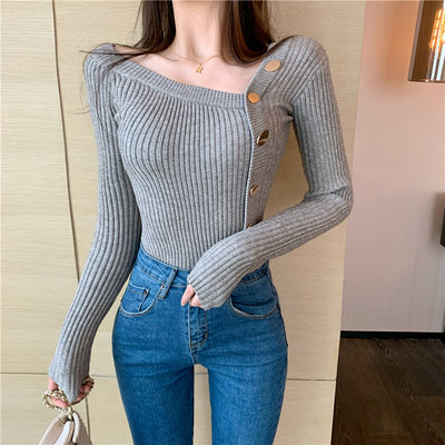 Knitted Cardigans Women Korean Fashion Single-breasted Sweater Autumn All-match Long Sleeve Chic Solid Tops Women Clothes 17415