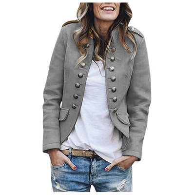 Women Fashion Coats Jackets Autumn Winter Women Coat Long Sleeve Overcoats Female Casual Solid Outwear Button Jackets Куртки L3
