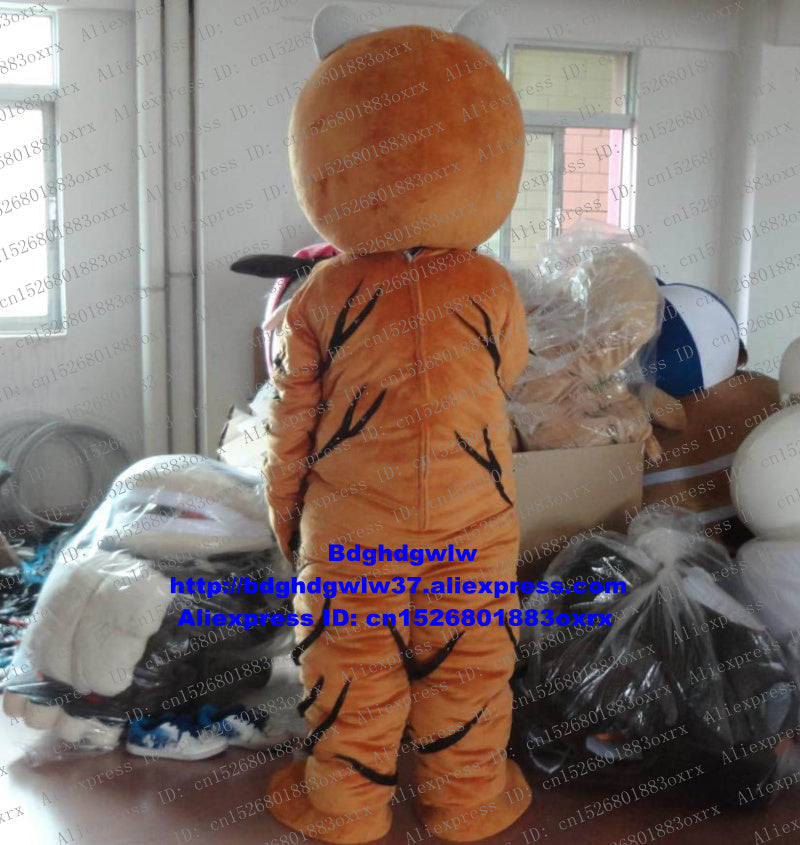 Brown Tiger Tigerkin Tigress Mascot Costume Adult Cartoon Character Outfit Suit Props For Performance Opening Ceremony zx2404