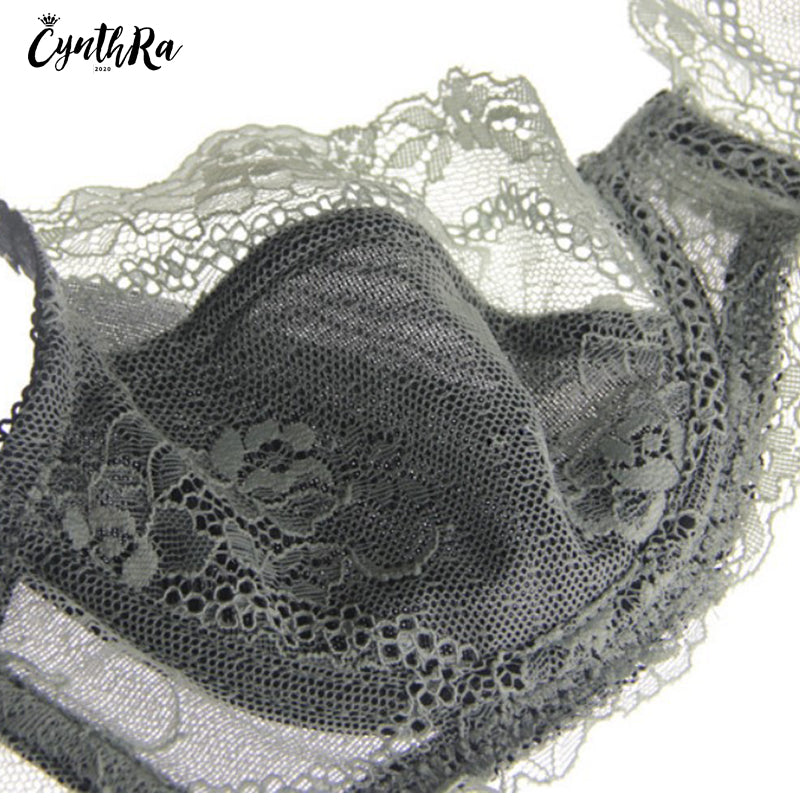 Transparent Bra Set Women Ultra-thin Lace Sexy Underwear Large Size Push Up Bra and Panty Set Female See Through Lingerie Set
