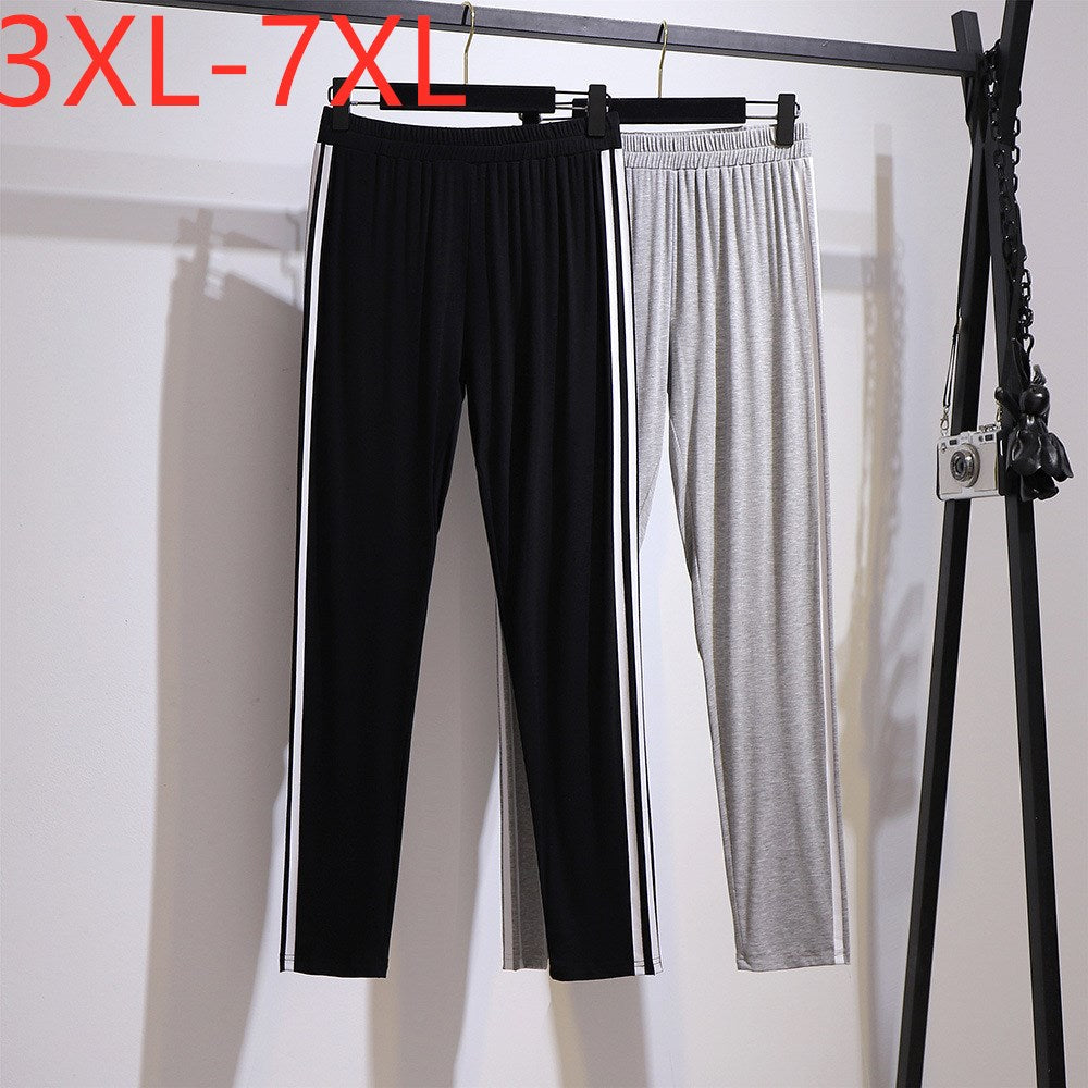 New ladies spring autumn plus size sports pants for women large slim elastic cotton gray running trousers 7XL