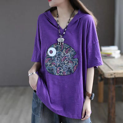 Loose Thin Summer Vintage Style Oriental Chinese Shirts Cotton Linen Women for Clothing Ladies Top Embroidery Casual T-Shirts