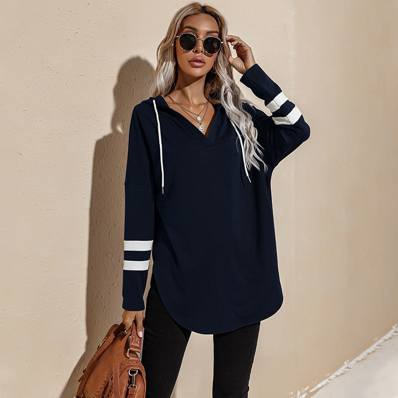 Women&#39;s European and American Hooded Sweater Women&#39;s 2021 Spring and Autumn New Thin Loose Coat