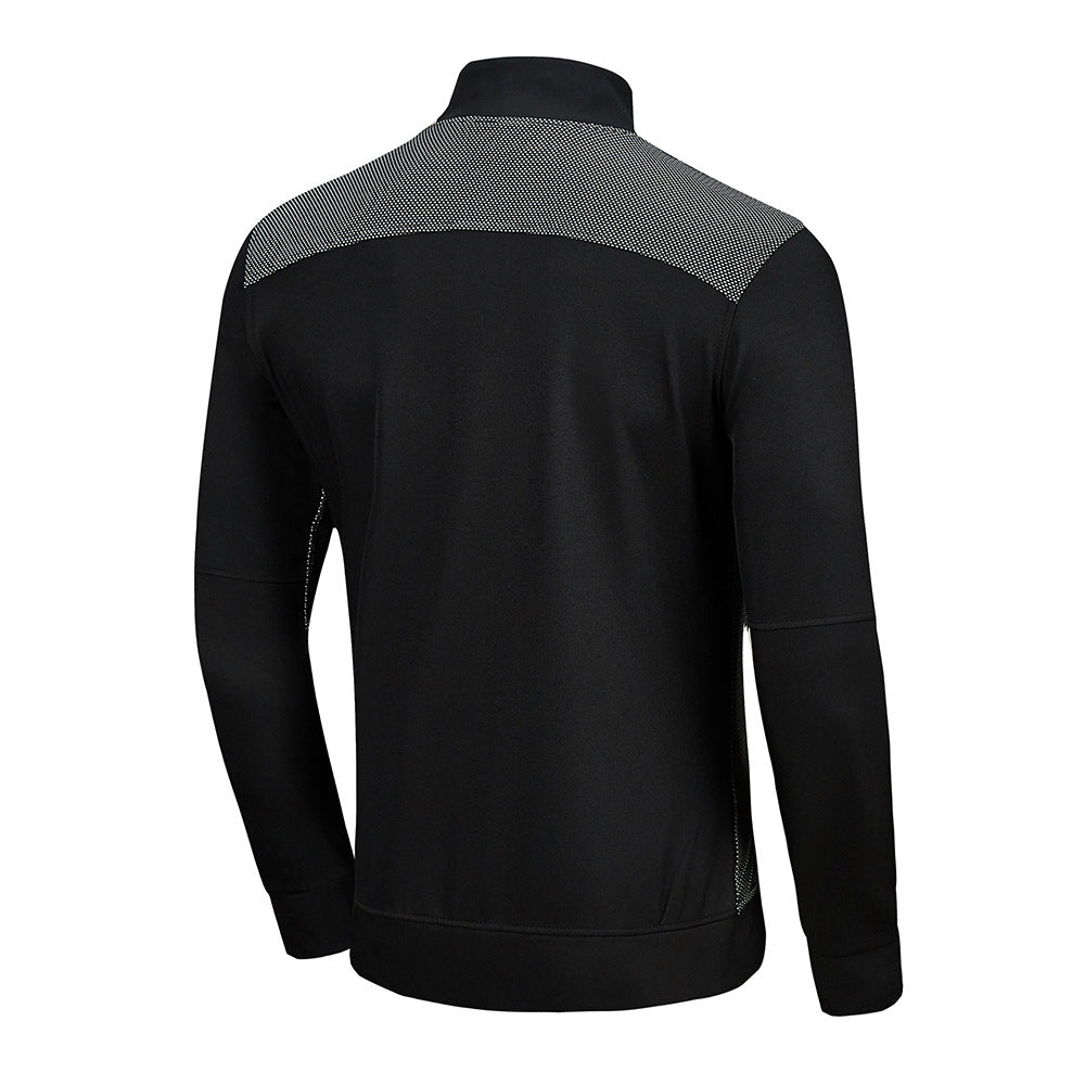 FANNAI Spring Autumn Men's Running Jacket with Full Zipper Outdoor Sport Jackets Reflective GYM Fitness Training Coat Sportswear