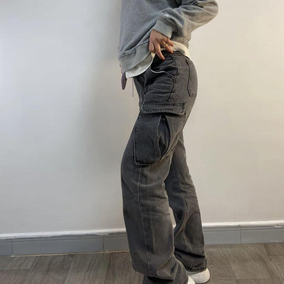 Trendy Trousers Pure Colors Cool Women Jeans Breathable Women Jeans
