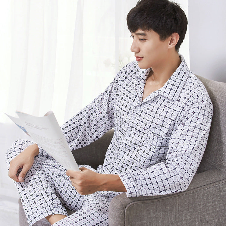 Men&#39;s Homewear Pajamas Sets Winter Long Sleeve Trousers Sexy Pajamas for Men Pajama Outwear Set