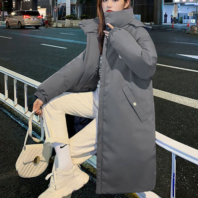 New Winter Jacket Windproof Down Cotton Jackets Fashion Women Korean Student Coat Tooling Outerwear Long Cotton Padded Jackets