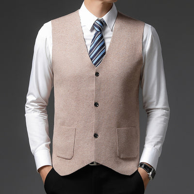 Autum Winter New Fashion Knit Cardigan Casual Trendy Sleeveless Sweater Vest Top