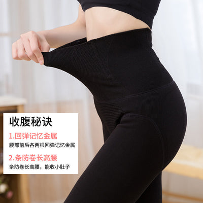 Winter Women&#39;s Thicken Lambwool Leggings Fleece Lined Ankle-length Pants Casual Warm Leggings Trousers Hight Waist Pantalon New