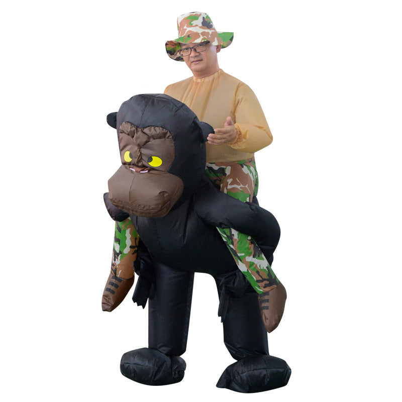 Orangutans Halloween Inflatable Costumes For Woman Man Adult Ride on Sky Horse Air Clothes Funny Costumes Animal party Carnival