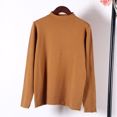 Autumn New Sweater for Female Rolled Slim Bottom Women's Shirt Winter Solid Color Sweater SW897