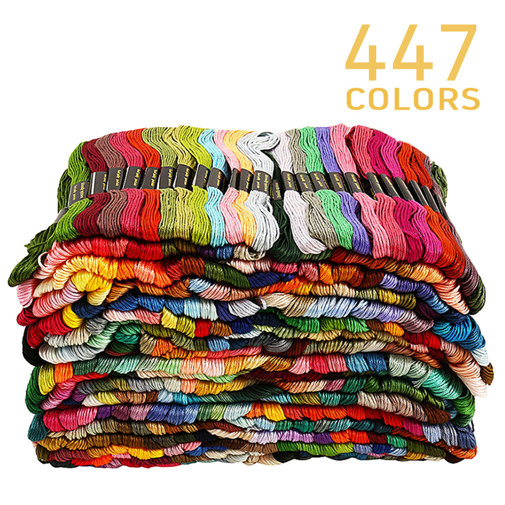 447 Colors Embroidery Floss Cross Stitch Kit Embroidery Thread Cross Stitch Cotton Embroidery Thread Floss Sewing Skeins Craft