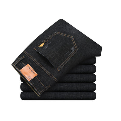 2022 Spring and Autumn New Men's Classic Fashion Versatile Solid Color Stretch Jeans Men's Casual Slim High Quality Pants 28-40