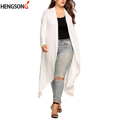 Autumn Long Sleeve Knitted Sweater Women Casual Cardigan Winter Loose Long Sweater Coat Outwear Size