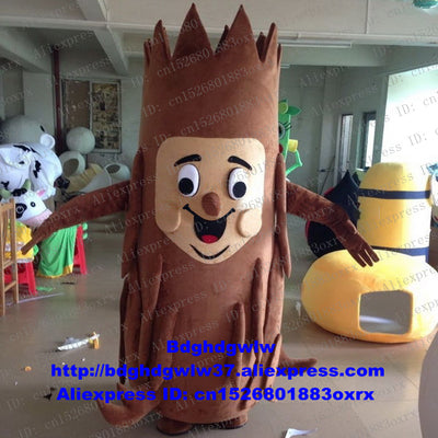 Brown Bole Trunk Tree Stump Tree Stool Mascot Costume Adult Cartoon Character People Wear Them Organize An Activity zx2440