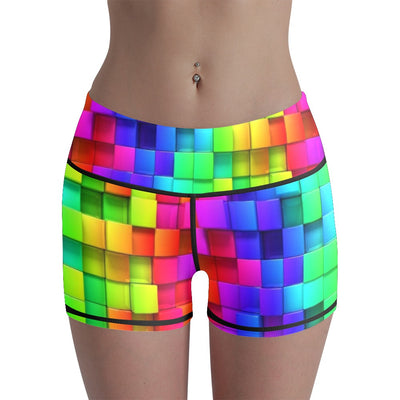 3D Printing Fitness Leggings Yoga Shorts Female Summer Sexy Sports Fitness Running Breathable Short Yoga Leggings Tight Pants