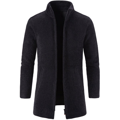 Men&#39;s New Cardigan Autumn And Winter Medium Length Sweater Coat With Casual Sweater And Mink Coat